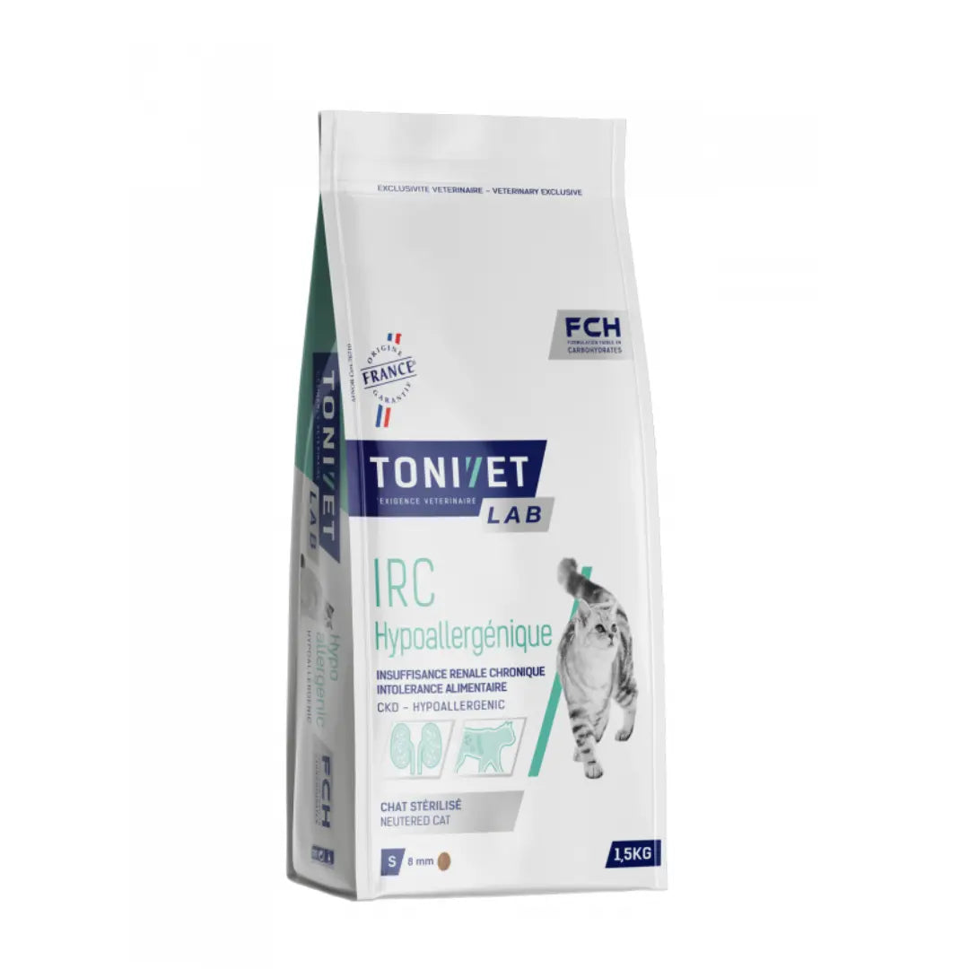 Croquettes Tonivet Chat Adulte Hypoallergénique IRC