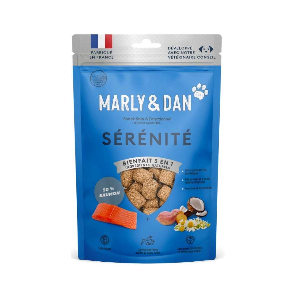 Bouchées tendres "sérénité" pour la gestion du stress des chiens de Marly & Dan