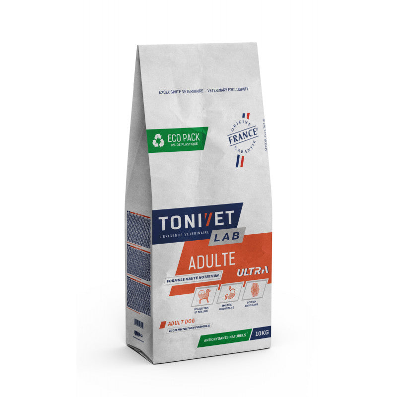 Tonivet Adulte Ultra : Croquettes premium pour chiens adultes made in France