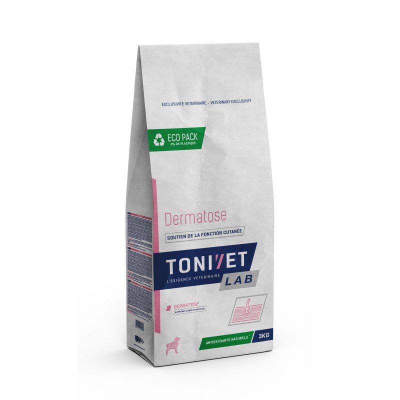 Tonivet dermatose : Croquettes pour chiens adultes ayant des problèmes de peau et de pelage