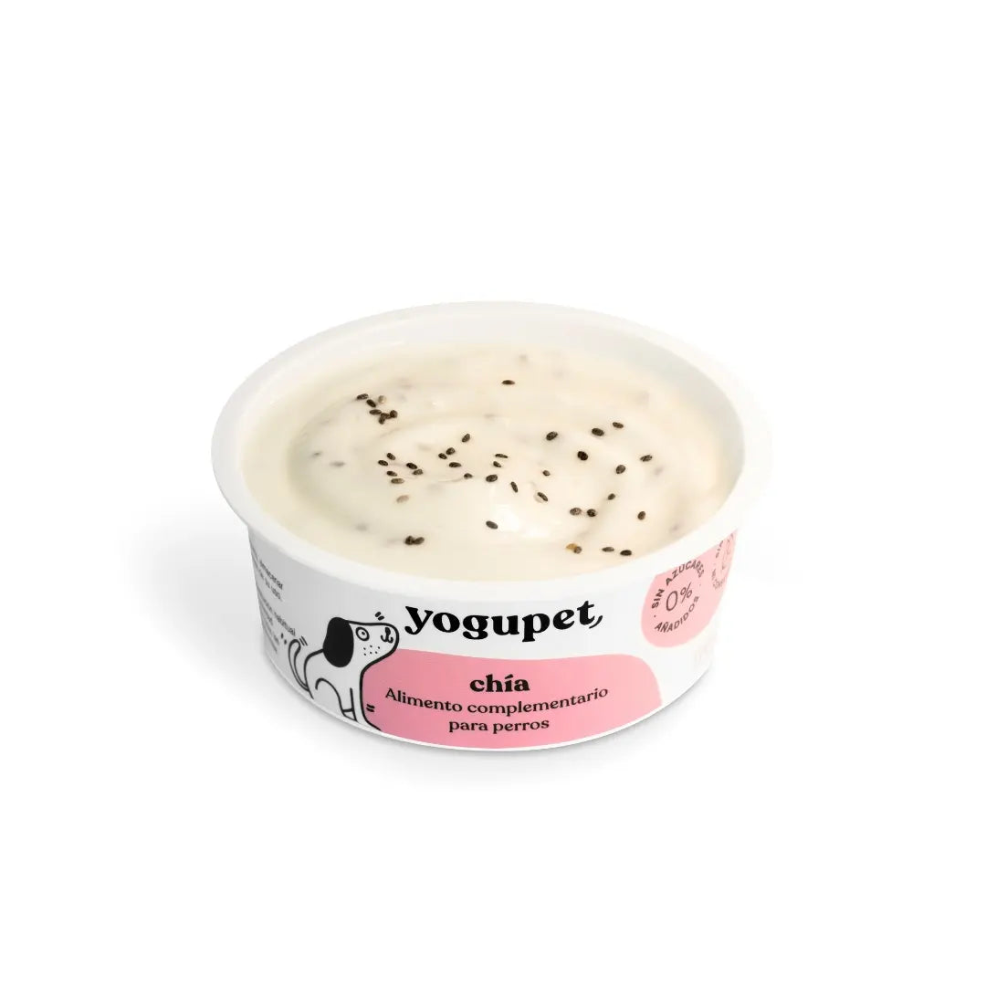 Yaourt pour chien sans lactose aux graines de chia Yogupet