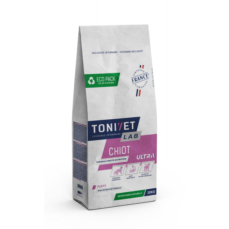 Tonivet Chiot Ultra : Croquettes avec formule haute nutrition pour la croissance des chiots