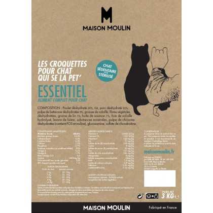 Croquettes Essentiel Chat Stérilisé de la marque Maison Moulin (low grain)
