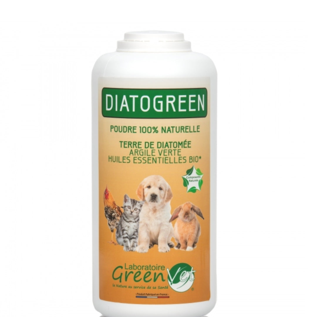 Terre de diatomée Diatogreen pour chiens, chats, NAC et l'environnement
