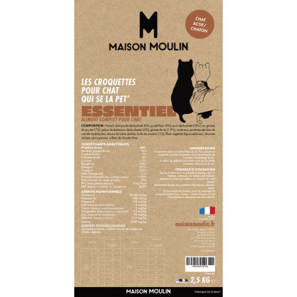 Croquettes Essentiel Chat Actif Maison Moulin