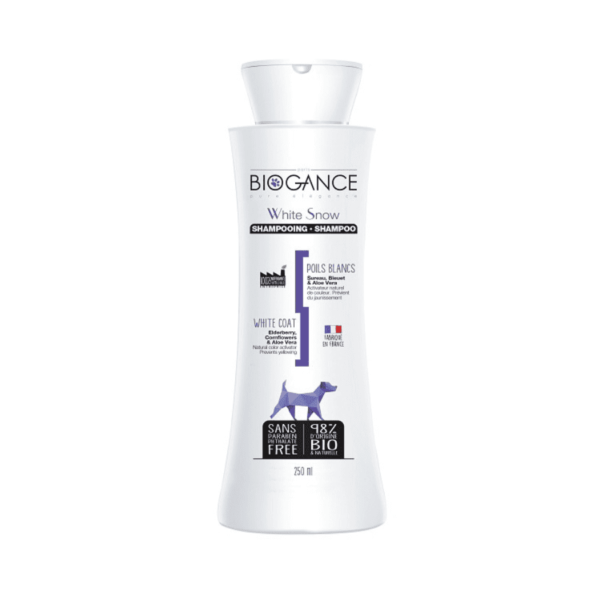 Shampoing poils blancs chien Biogance