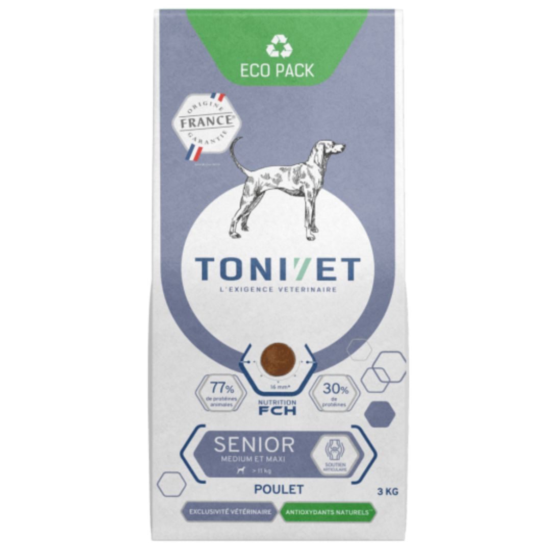 Croquettes Tonivet Chien Senior Medium & Maxi