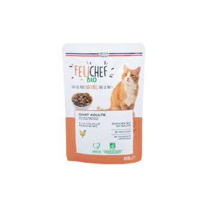 Félichef émincés BIO en sauce à la volaille pour chat