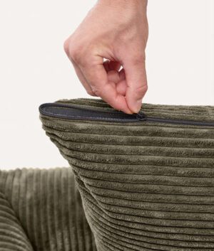 Panier pour chien en velour côtelé vert - Snozy - Cafide