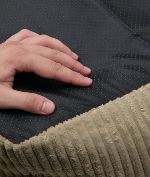 Panier pour chien en velour côtelé vert - Snozy - Cafide