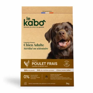 Croquettes au poulet chien stérilisé sans céréales Le Kabo