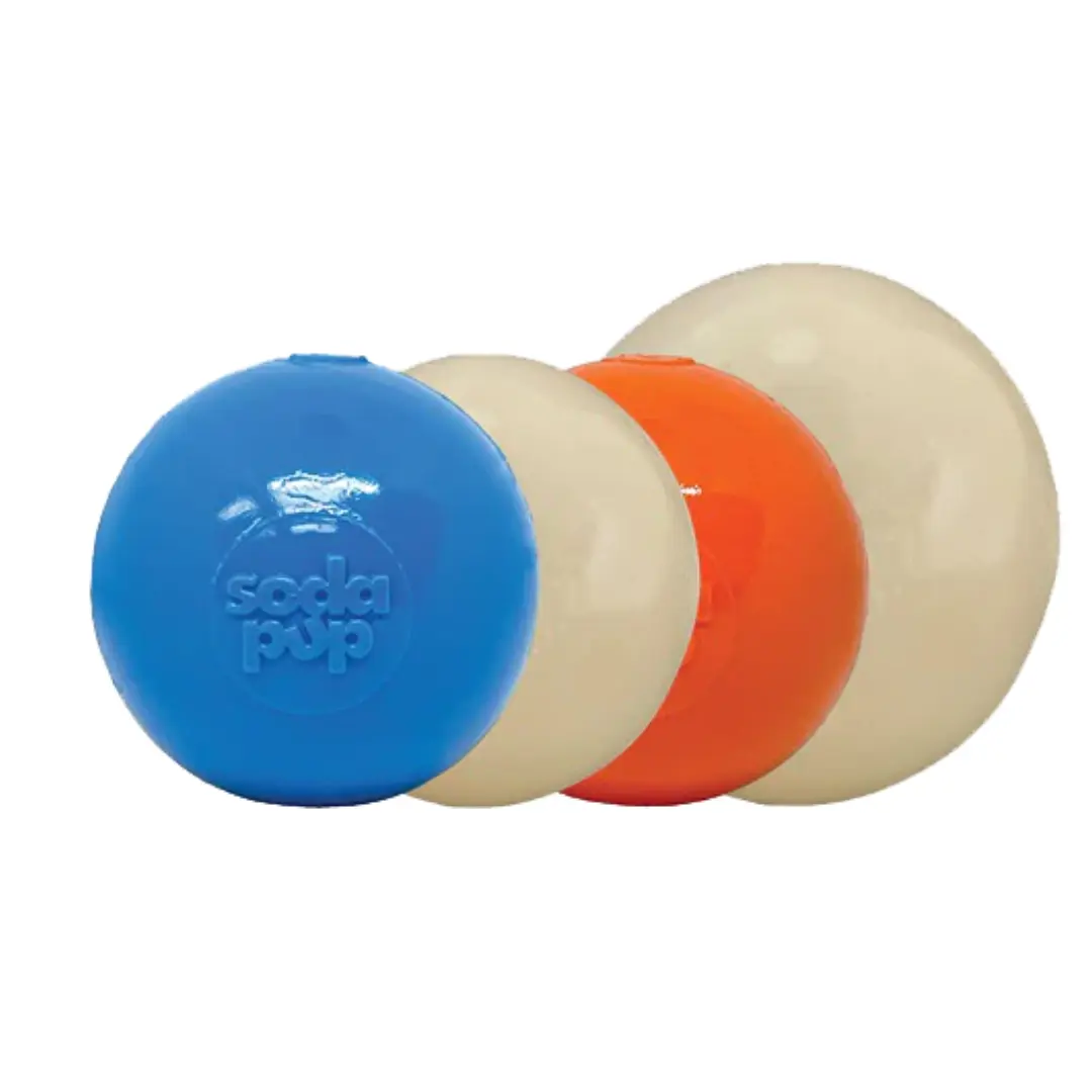 Meilleurs prix pour Balle Squeak Ball ultra durable PUP-X - Soda Pup