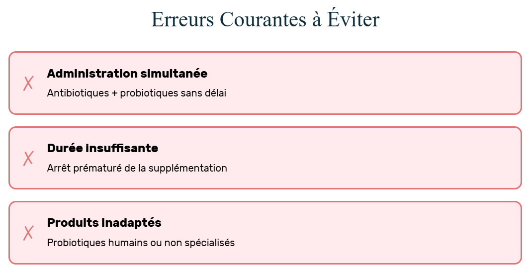 administration de probiotiques au chien après un traitement antibiotique : erreurs fréquentes