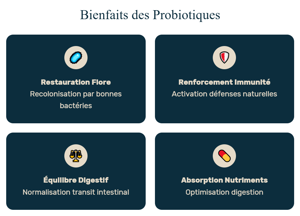 bienfaits des probiotiques pour le chien après des antibiotiques