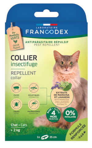 Collier insectifuge chat Francodex