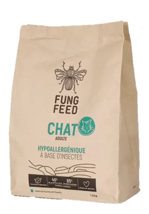 Croquettes aux insectes pour chat Fungfeed