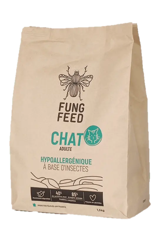 Croquettes aux insectes pour chat Fungfeed