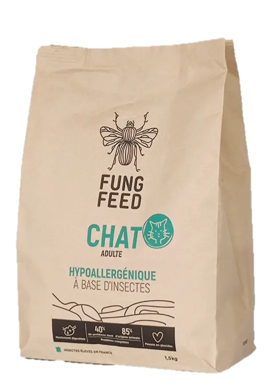 Croquettes aux insectes pour Chat Fungfeed