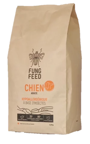 Croquettes aux insectes pour chien Fungfeed