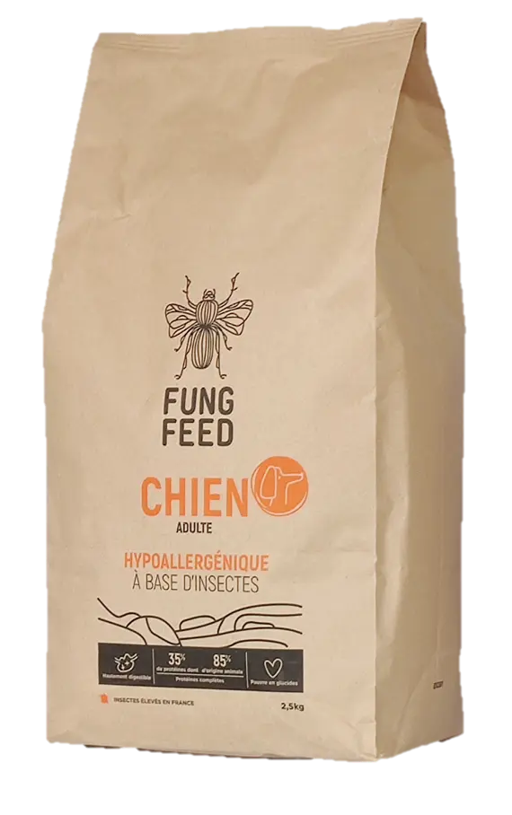 Croquettes aux insectes pour Chien Fungfeed