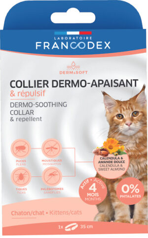 Collier dermo insectifuge chat et chaton Derm & Soft