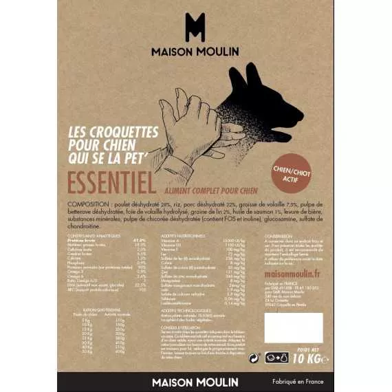Croquettes essentiel chien - chiot Maison Moulin