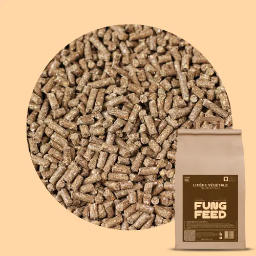 Litière Végétale - Pellets - Chat Fungfeed Litière Végétale - Pellets - Chat Fungfeed