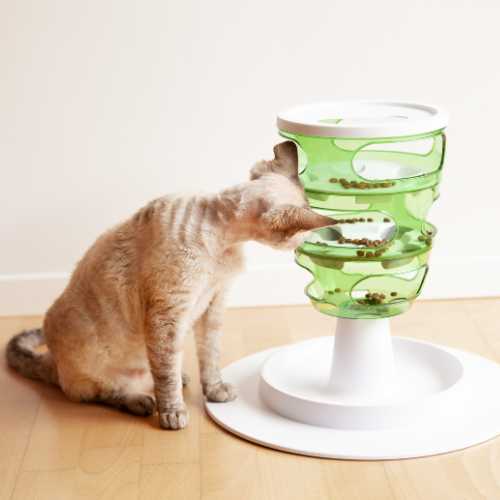 gamelle ludique pour aider le chat à manger plus lentement