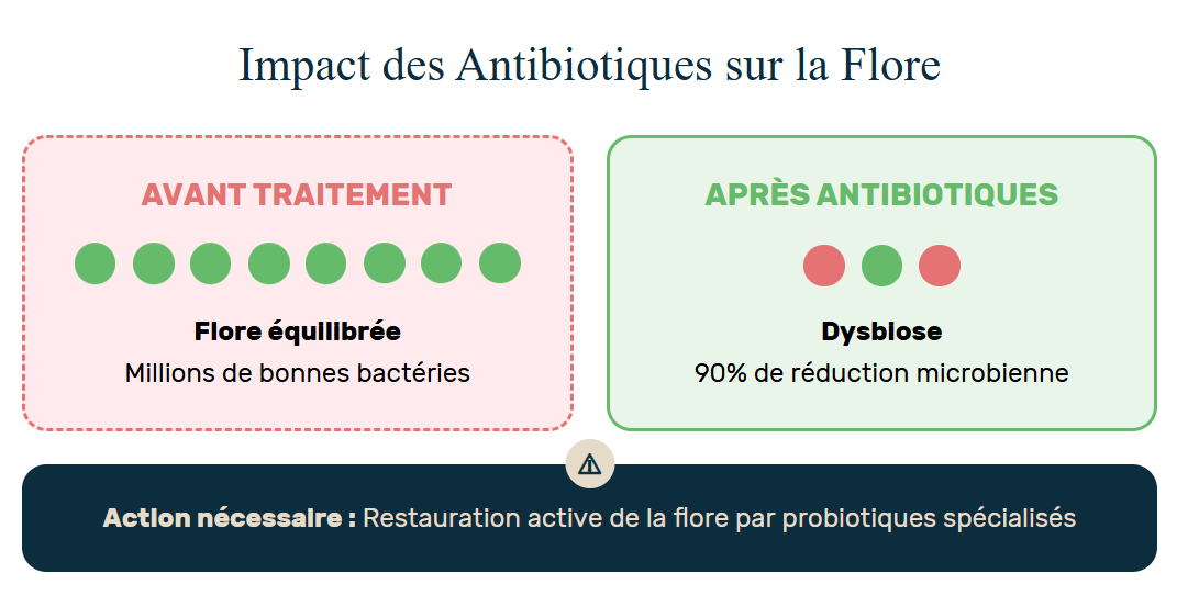 impact des antibiotiques sur le microbiote du chien