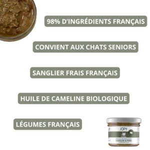 Pâtée pour chat adulte au sanglier Jopy