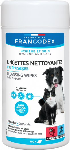 Lingettes nettoyantes pour chiens et chats Francodex