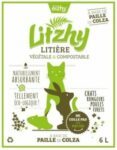 Litière végétale paille de colza chat Litzhy 6L