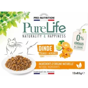 Pâtée Pure Life Chat Dinde sans céréales