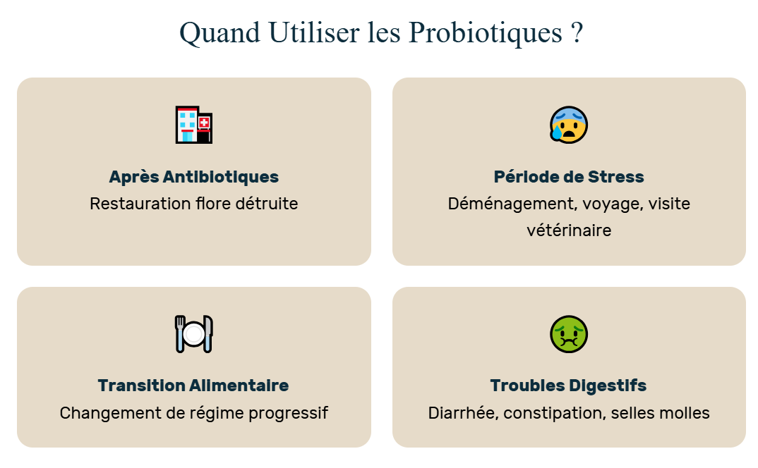 quand donner des probiotiques aux chiens
