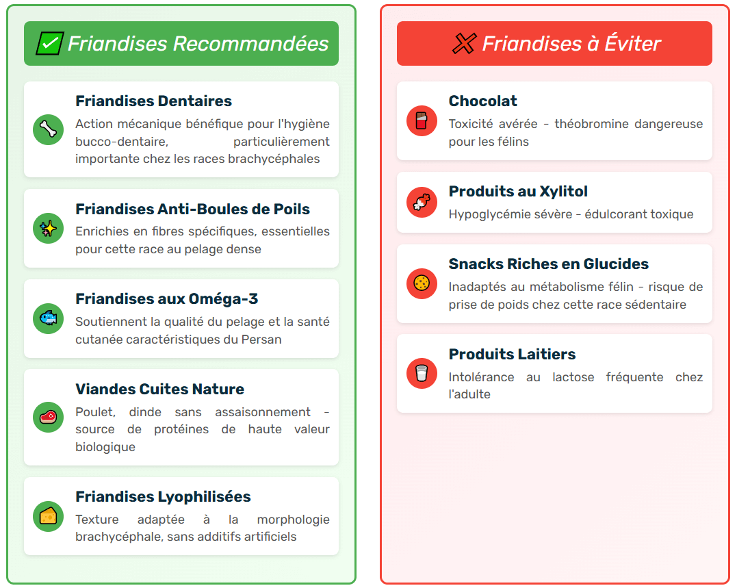 quelles friandises pour un chat persan