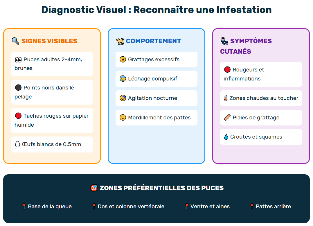 reconnaître une infestation de puces chez le chien