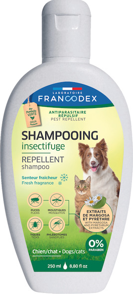 Shampoing antiparasitaire répulsif Francodex