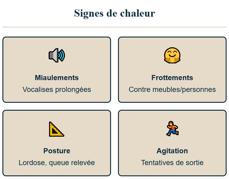 signes de chaleurs chez la chatte