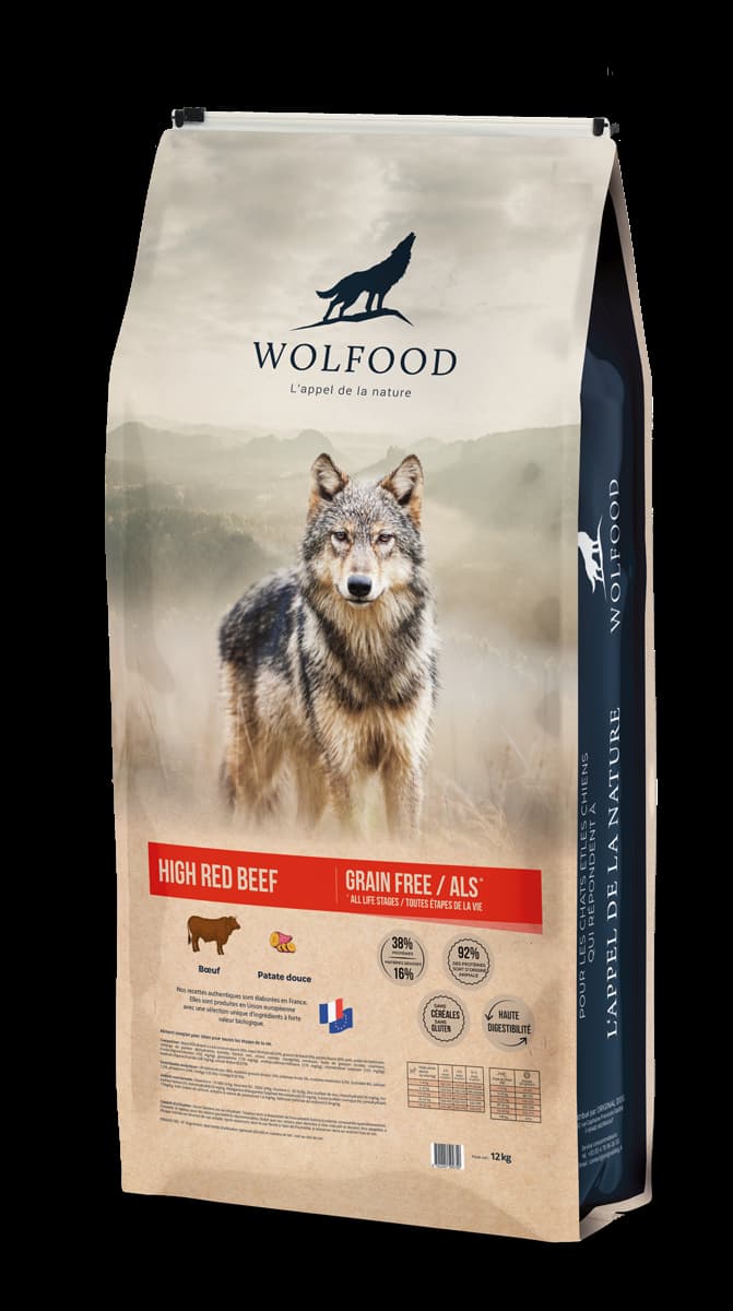 Wolfood High Red Beef - Croquettes Chien - Bœuf - Grain Free