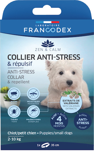 Collier Anti Stress répulsif Petit Chien et chiot Francodex