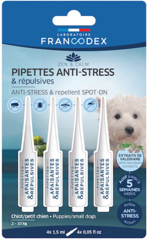 Pipettes anti-stress et répulsives chiot et petit chien Zen & Calm